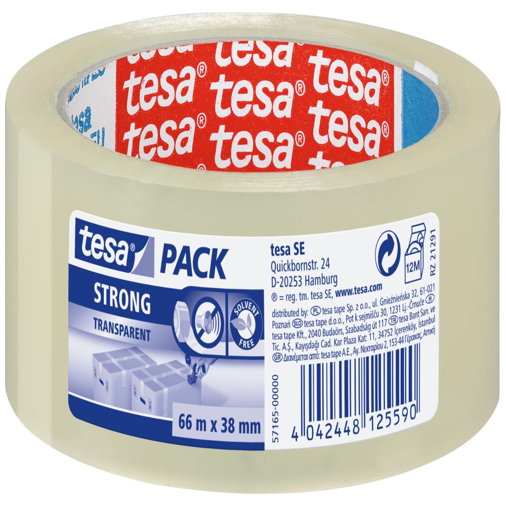 Tesa Ταινία Συσκευασίας Διαφανής 38ΜΜx66M N64014