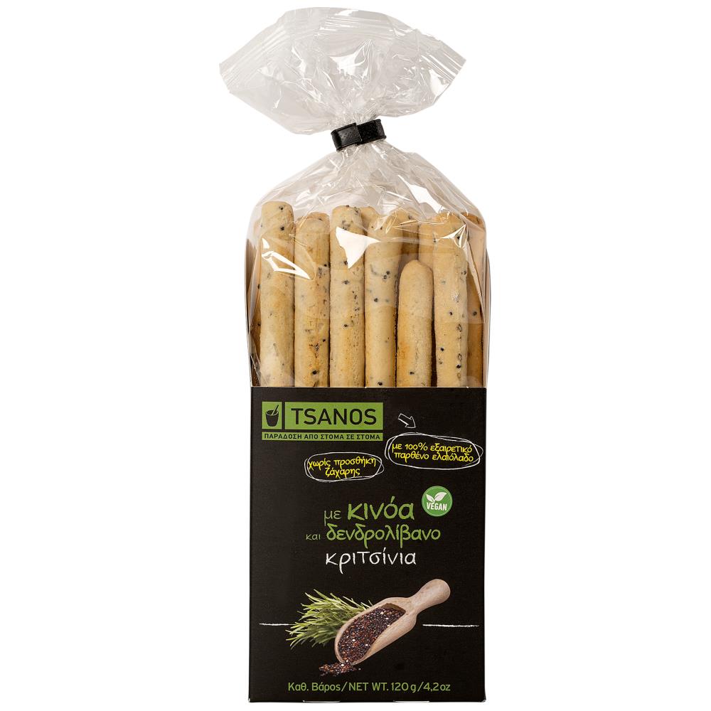 Tsanos Κριτσίνι Με Κινόα & Δενδρολίβανο 120gr