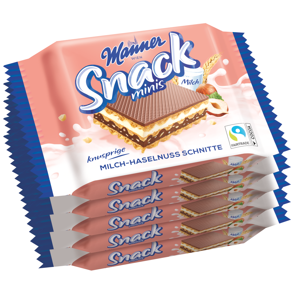 Manner Γκοφρέτα Minis Πραλίνα Φουντουκιού 5x25gr