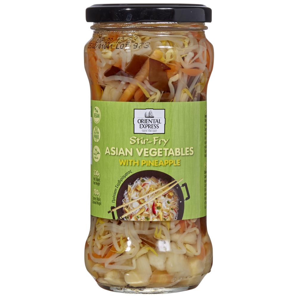 Oriental Express Ασιάτικα Ανάμικτα Λαχανικά Με Ανανά 330ml