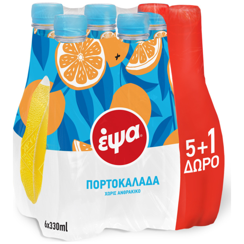 ΕΨΑ Πορτοκαλάδα Μπλε Pet 6Χ330ml 5+1 Δώρο