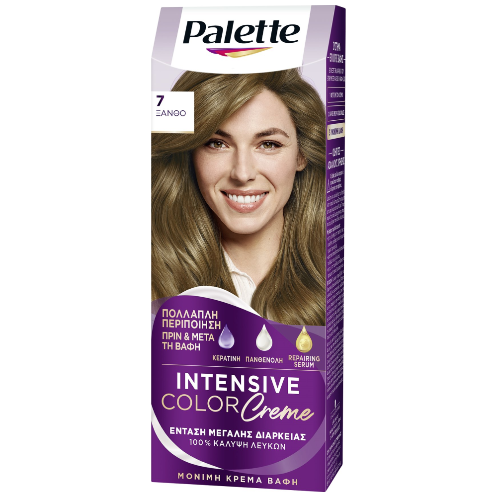 Palette Κρέμα Βαφή Μαλλιών Ν7 Ξανθό