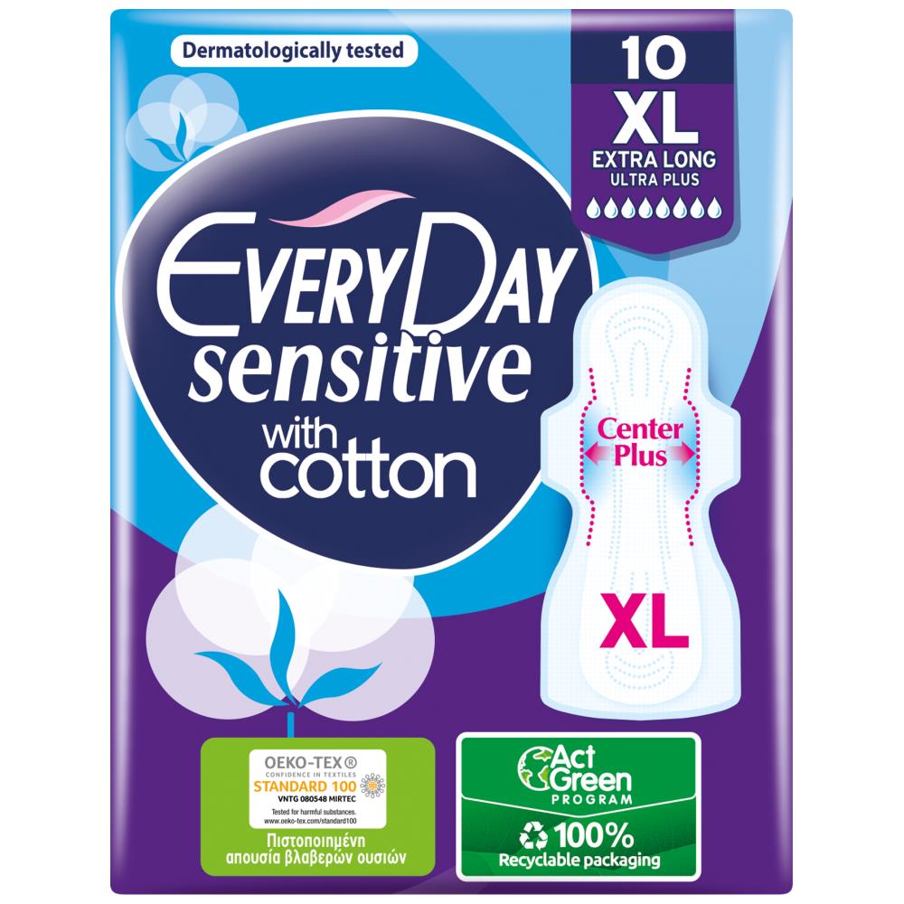 Everyday Σερβιέτες Sensitive Ultra Plus Extra Long 10τεμ