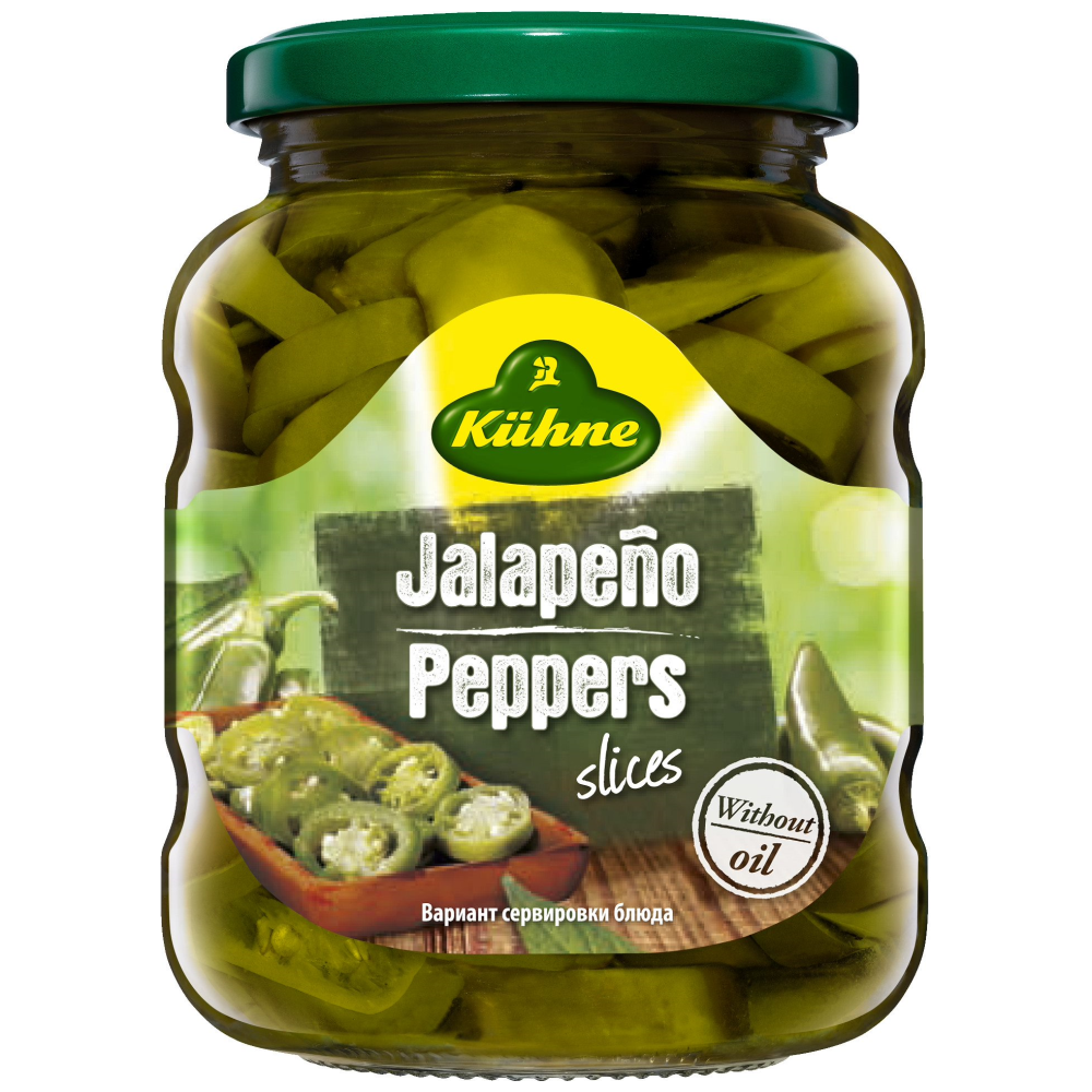 Kuhne Jalapeno Peppers 330gr Στραγγιστό Βάρος 165gr