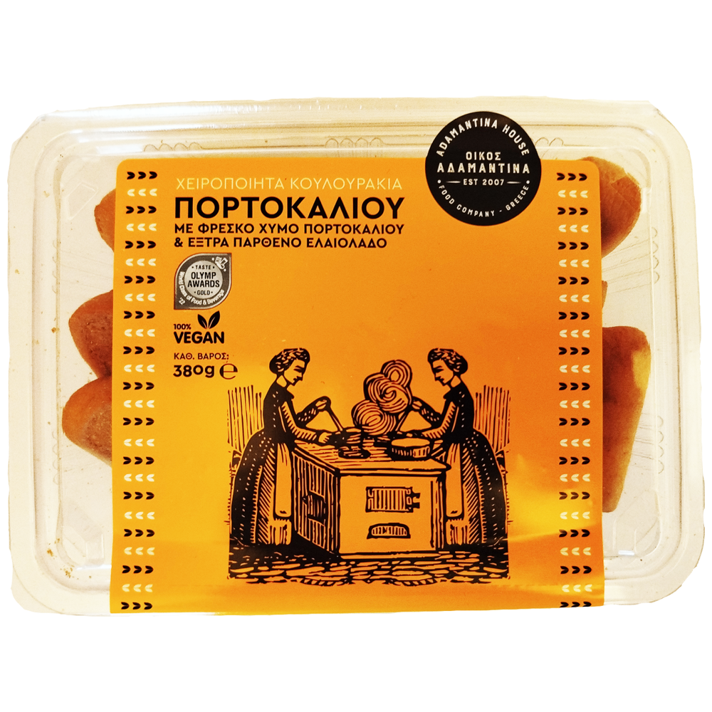 Αδαμαντίνα Κουλουράκια Πορτοκάλι 380gr