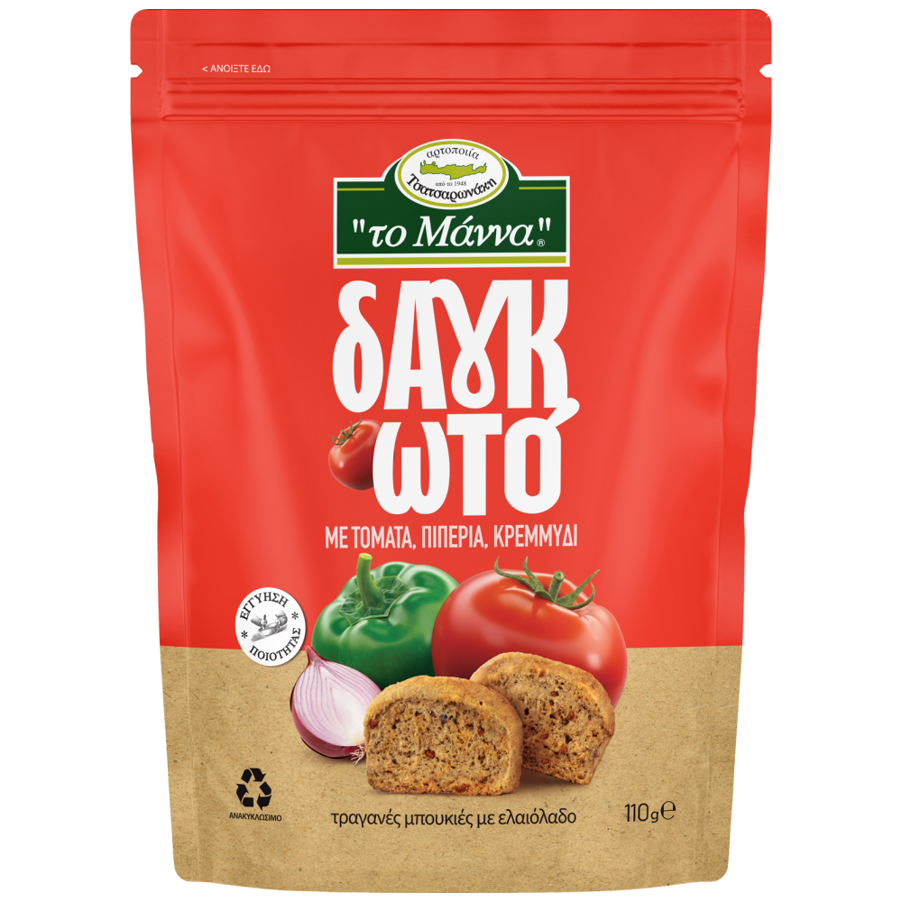 Το Μάννα Δαγκωτό Με Τομάτα Πιπεριά Κρεμμύδι 110gr