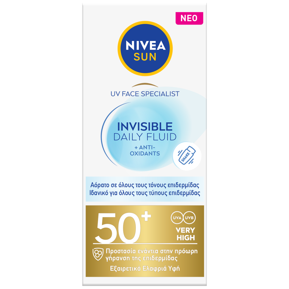 Nivea Sun Κρέμα Προσώπου Invisible Daily Fluid SPF 50+ 40ml