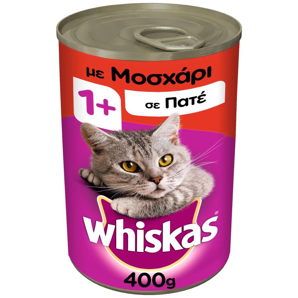 Whiskas Κονσέρβα Πατέ Μοσχάρι 400gr