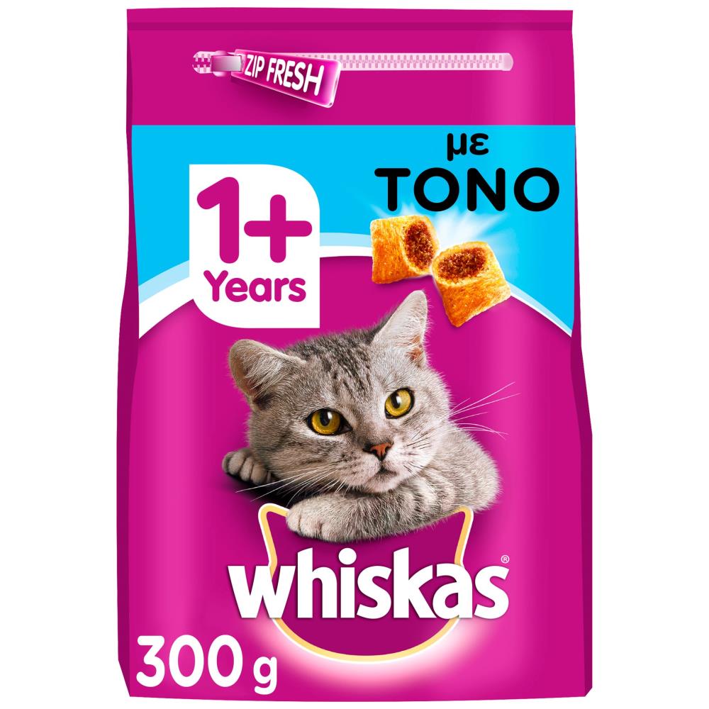 Whiskas Adult Τόνος Ξηρά Τροφή Γάτας 300gr