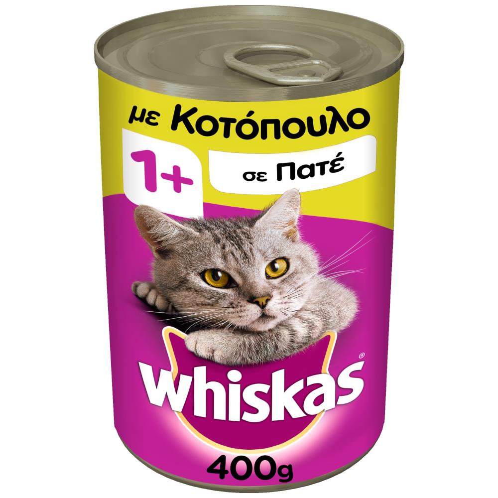 Whiskas Κονσέρβα Για Γάτες Κοτόπουλο 400gr