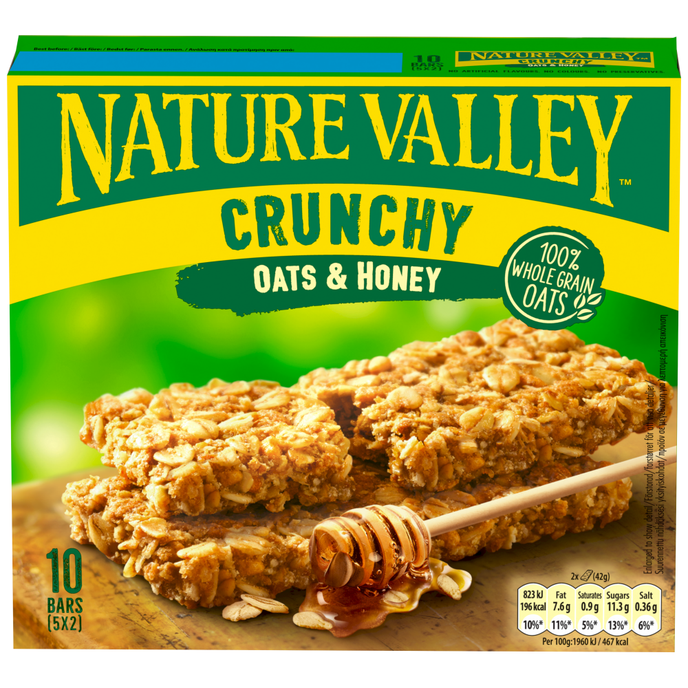 Nature Valley Bars Oats & Honey 5τεμ 42gr