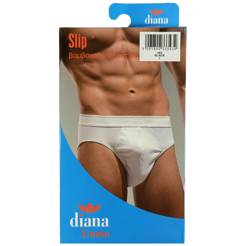 Diana Slip Ανδρικό Μαύριο Βαμβακερό Ελαστικό (S-M-L-XL)