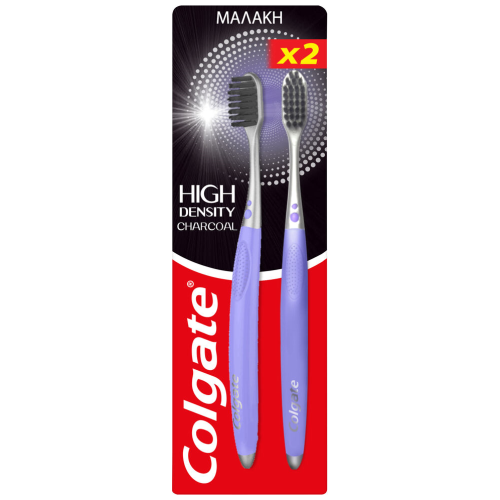 Colgate Οδοντόβουρτσα High Density Charcoal 2τεμ