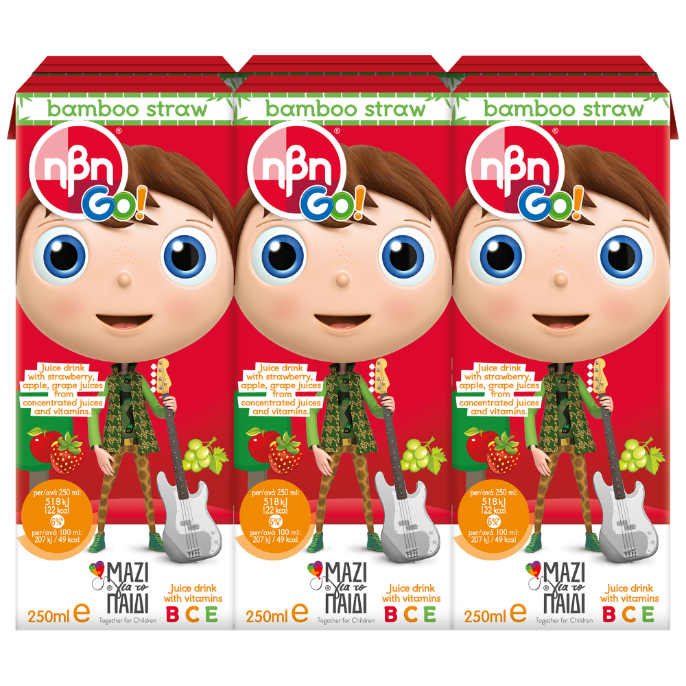 HBH Go! Red Φρουτοποτό 250ml 6τεμ.