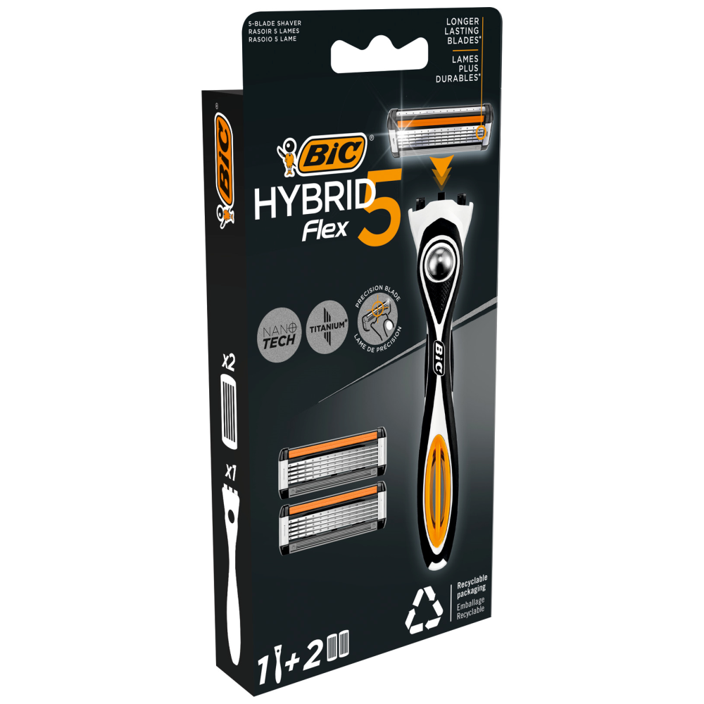 BIC Hybrid Flex 5 Ξυριστική Μηχανή (+ 2 Ανταλλακτικά)