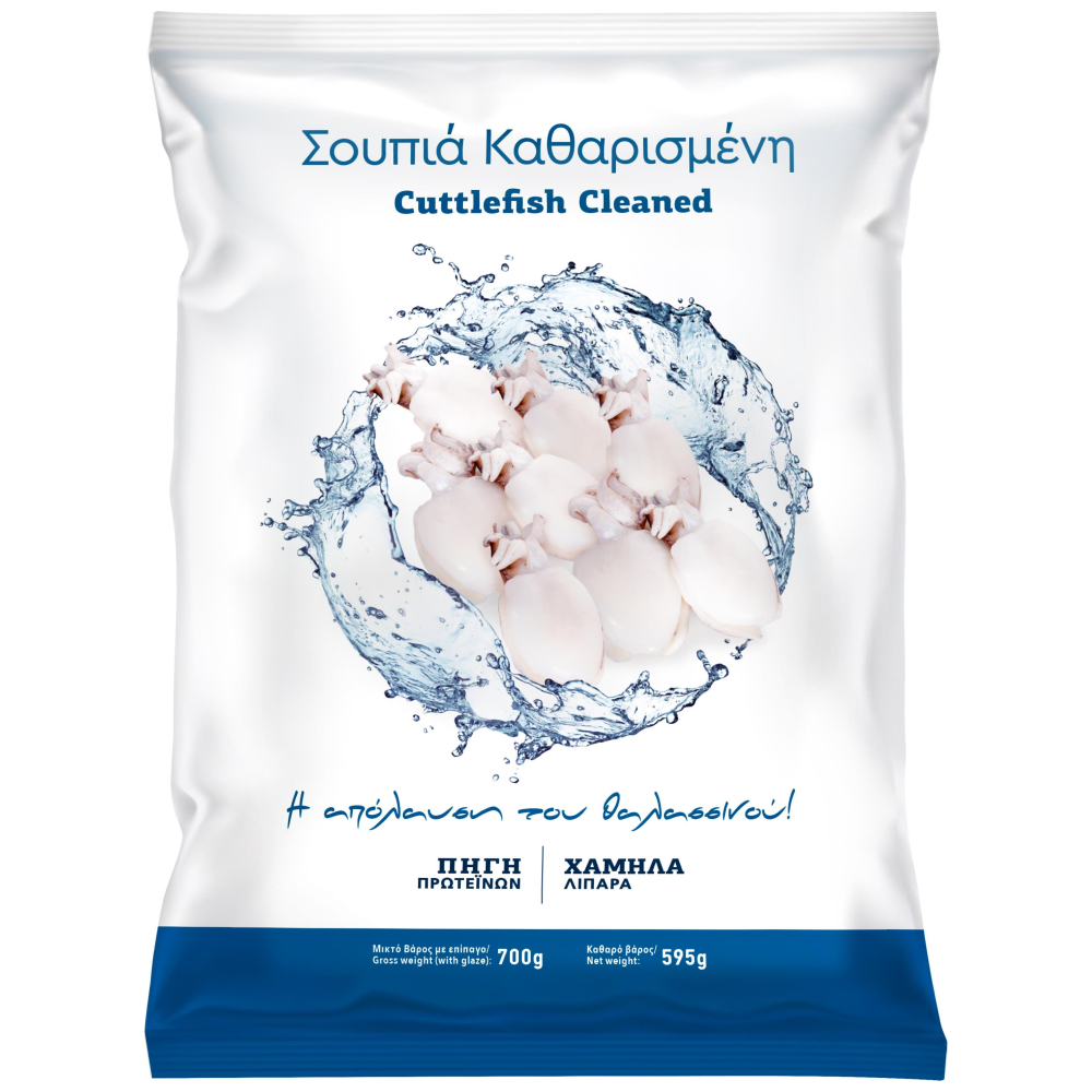 Σουπιά Καθαρισμένη Κατεψυγμένη 595gr