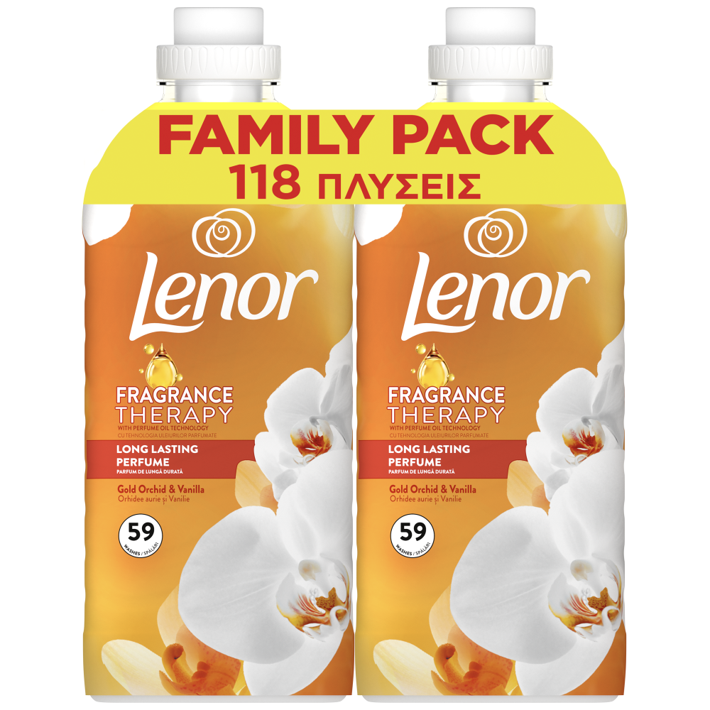Lenor Μαλακτικό Ρούχων Joy Gold Orchid 2x59μεζ.