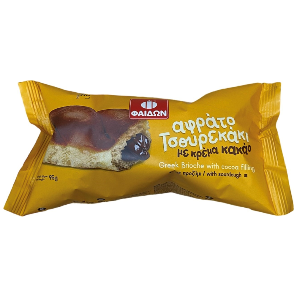 Φαίδων Τσουρεκάκι Γεμιστό Με Κρέμα & Κακάο 95gr