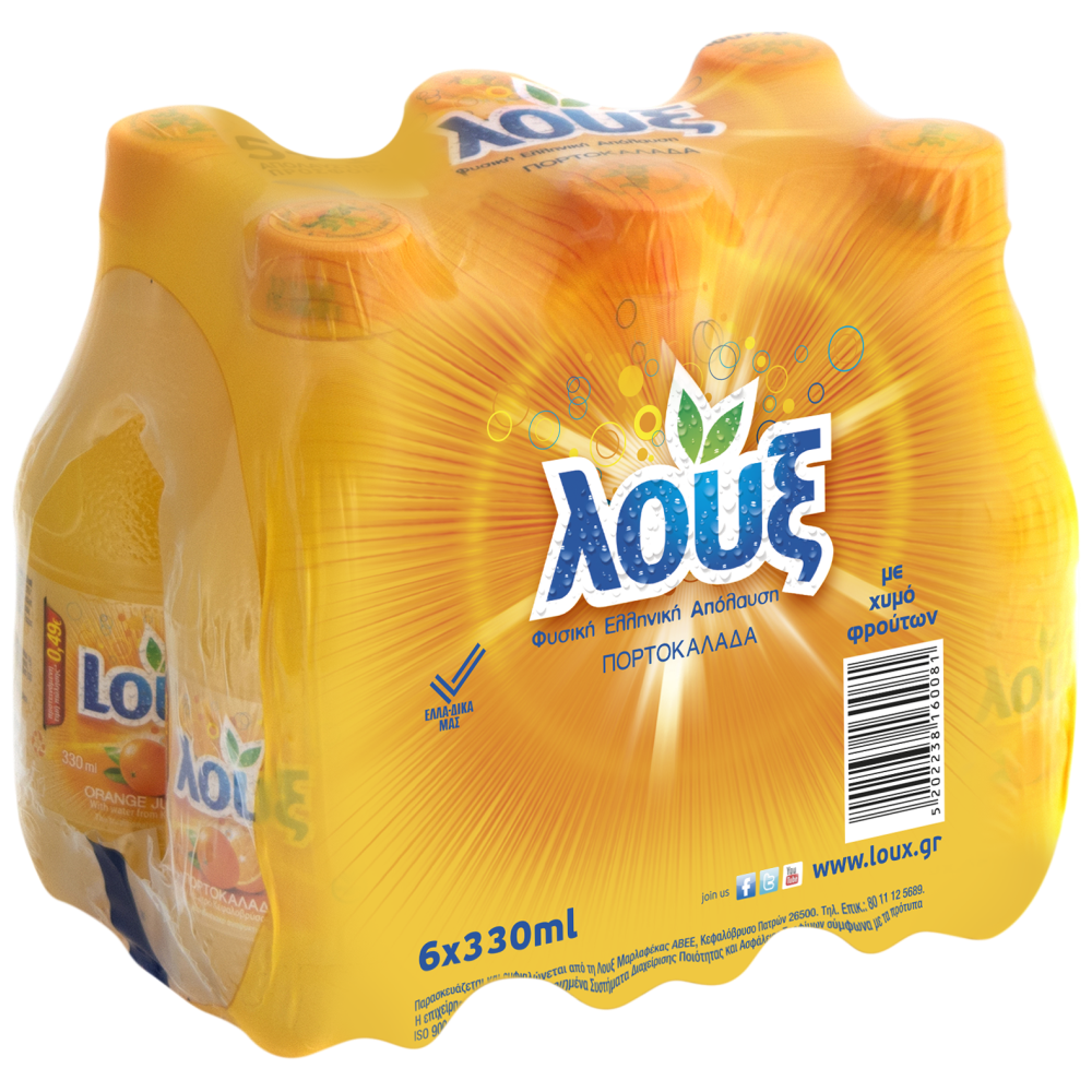 Λουξ Πορτοκαλάδα Φιάλη 6x330ml