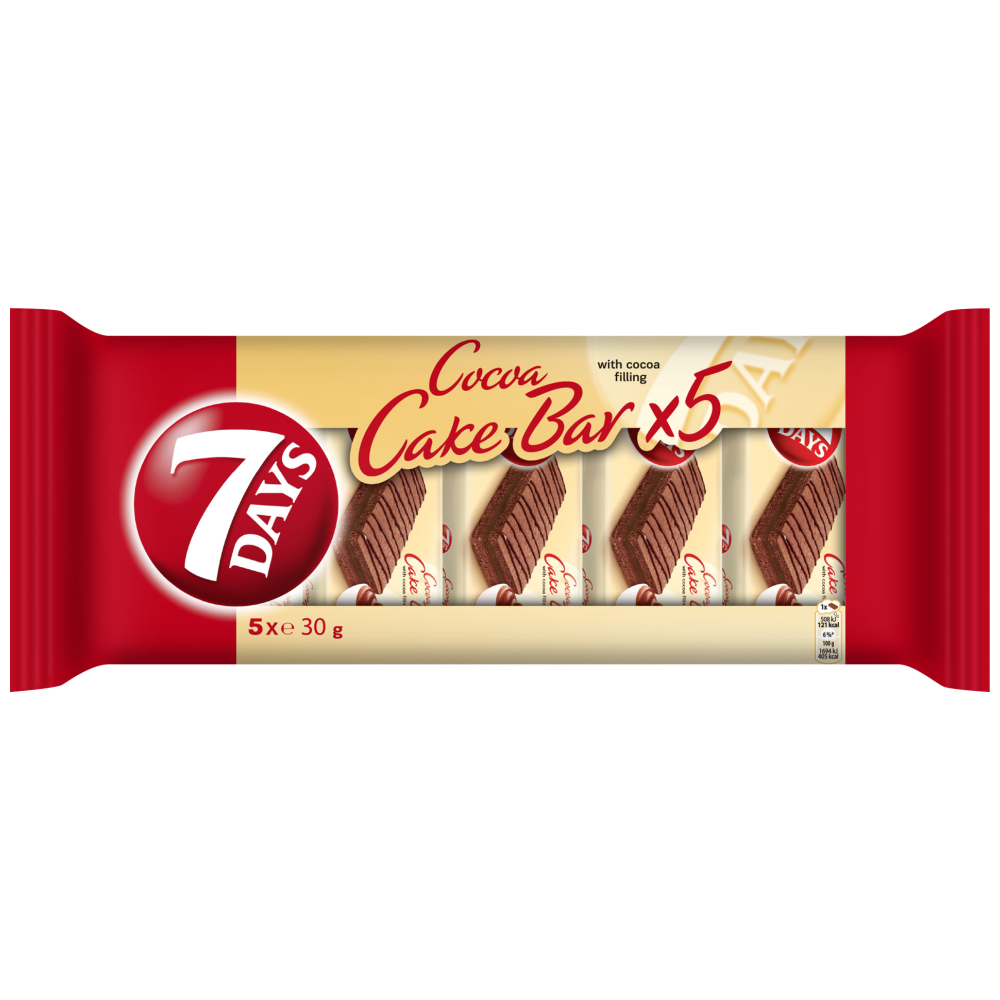 7 Days Cake Bar Κακάο 5x30gr
