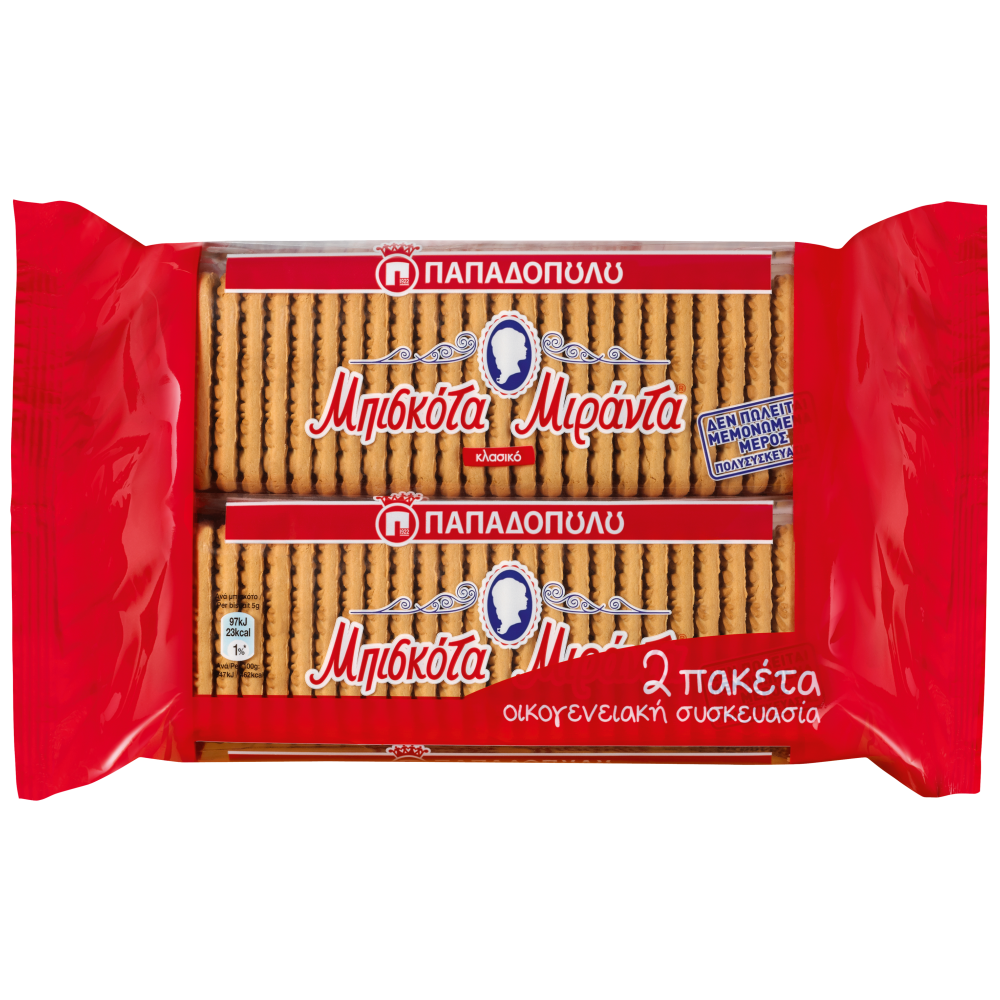 Παπαδοπούλου Μπισκότα Μιράντα 2x250gr