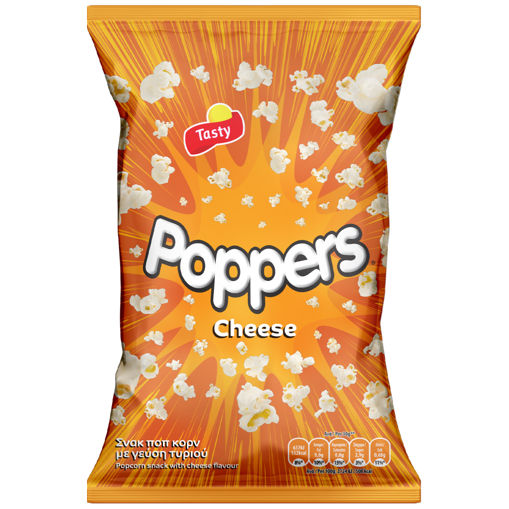 Tasty Poppers Ποπ Κορν Τυρί 75gr