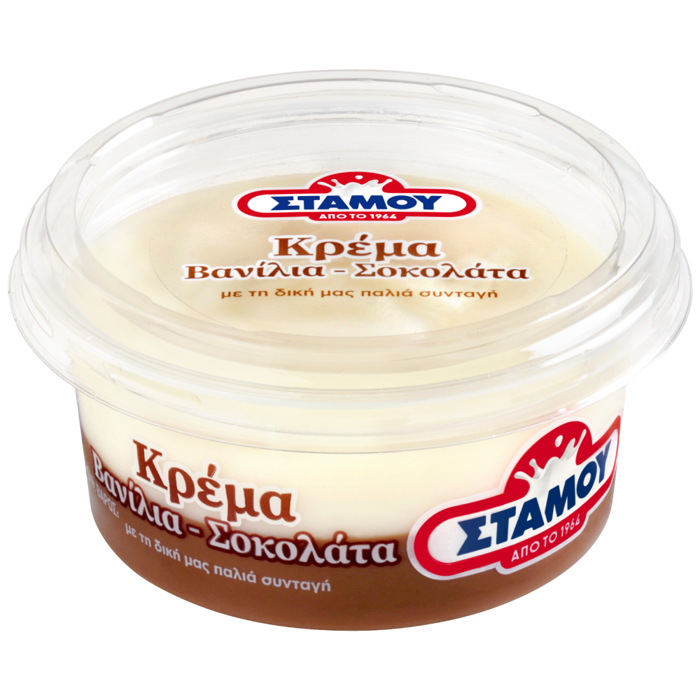 Στάμου Επιδόρπιο Κρέμας Βανίλια-Σοκολάτα 180gr