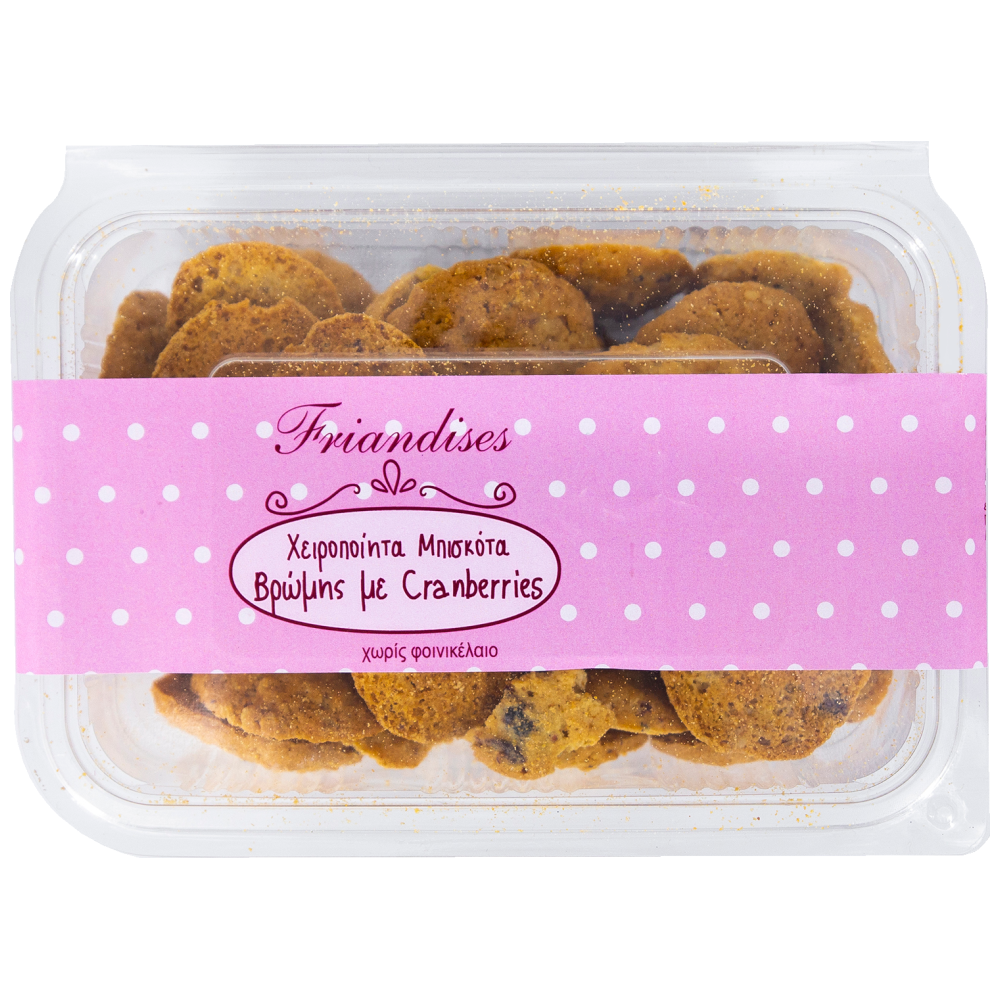 Friandises Μπισκότο Βρώμης Cranberries 250gr