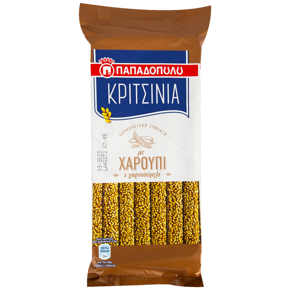 Παπαδοπούλου Κριτσίνια Με Χαρούπι 180gr