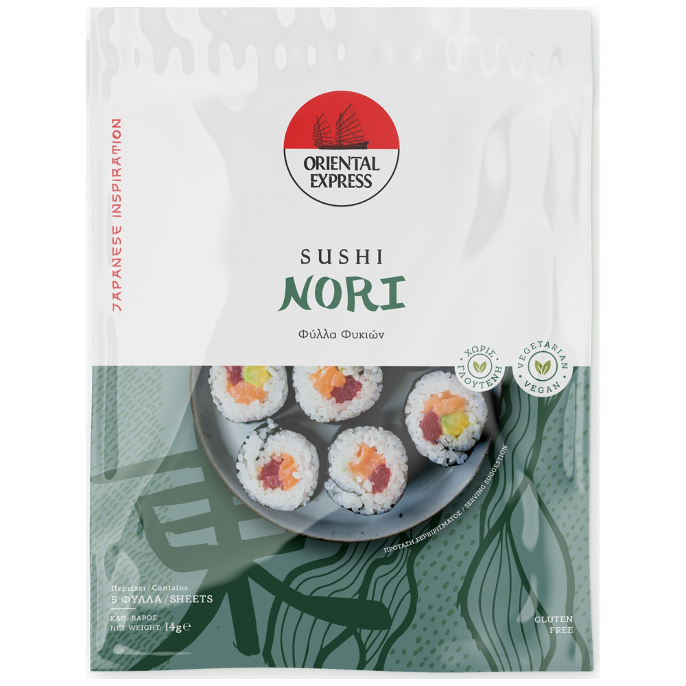 Oriental Express Φύλλα Nori Για Sushi 5 Φύλλα 14gr
