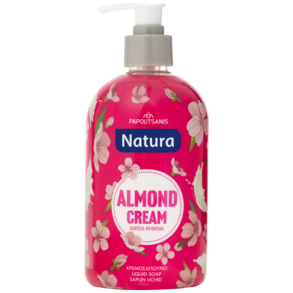 Natura Κρεμοσάπουνο Aντλία Almond Cream 480ml