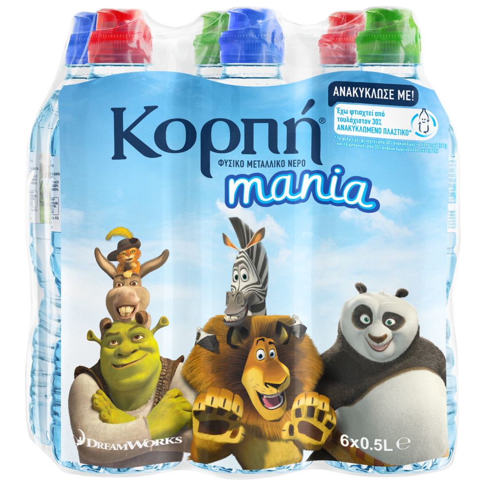 Κορπή Mania Φυσικό Μεταλλικό Νερό 6x500ml
