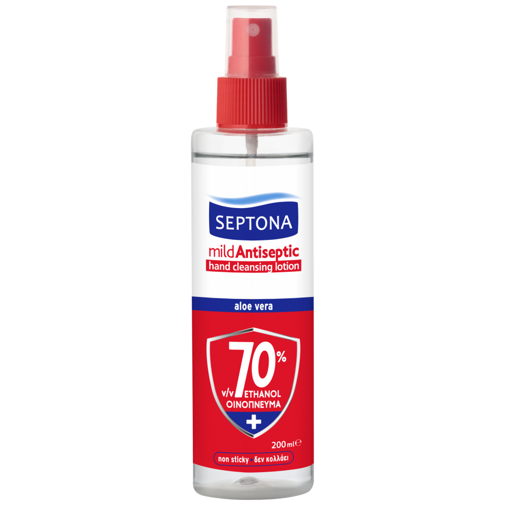 Septona Αντισηπτική Λοσιόν Χεριών Mild 70% 200ml
