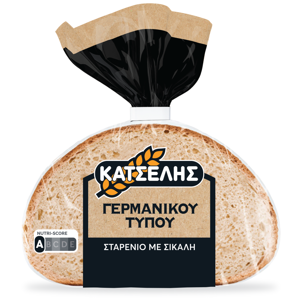 Κατσέλης Ψωμί Γερμανικό Σταρένιο Με Σίκαλη 500gr