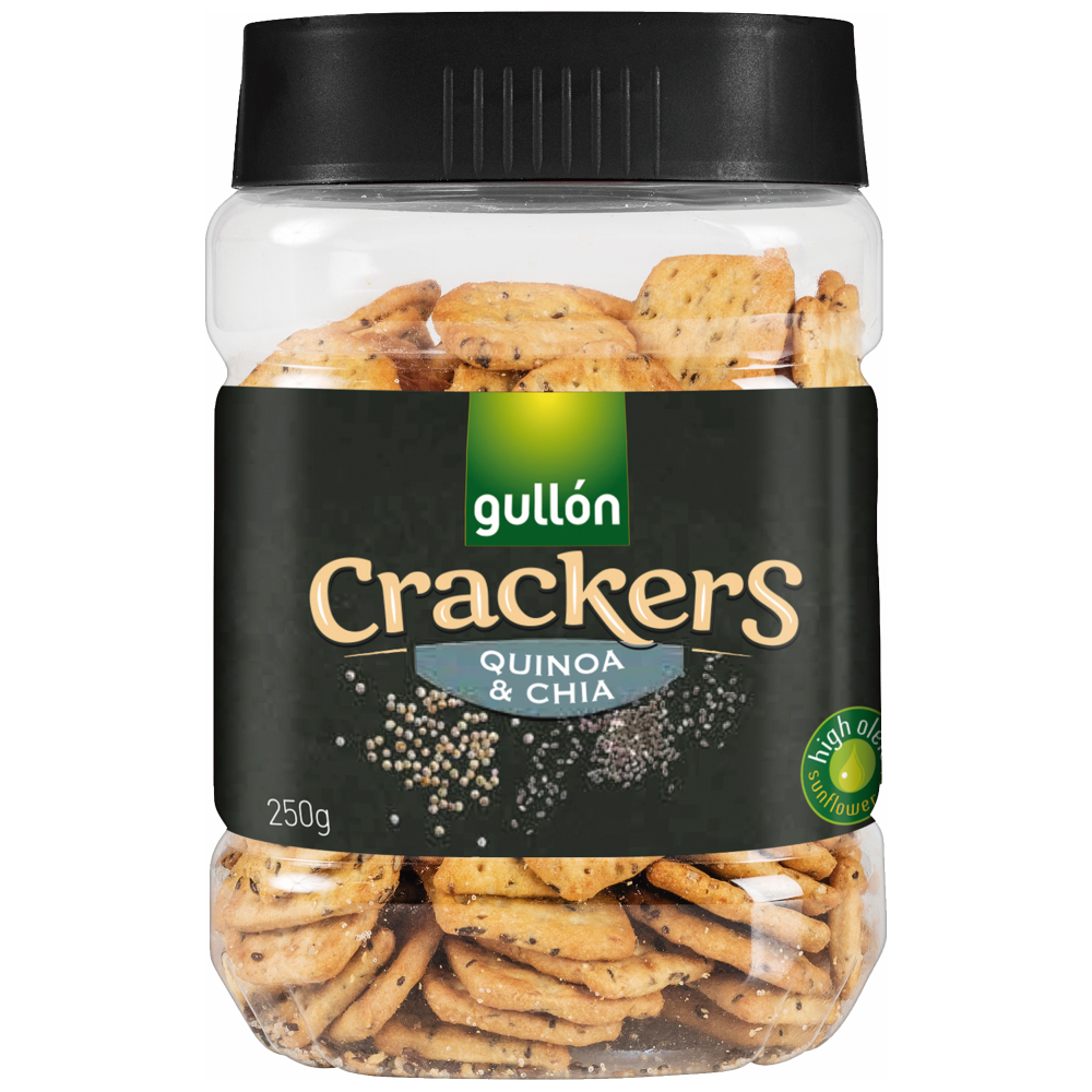 Gullon Κράκερ Με Κινόα και Σπόρους Chia 250gr