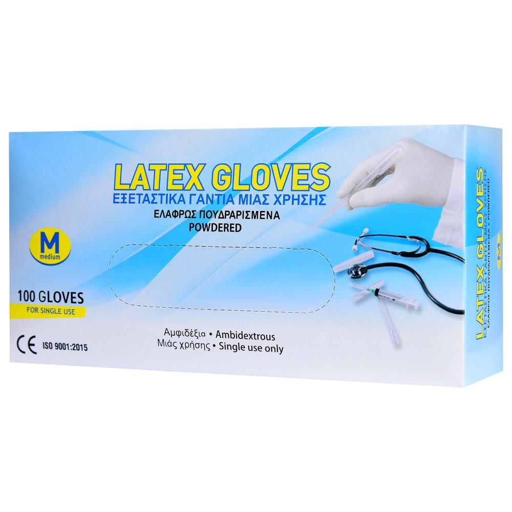 Soranus Γάντια Latex Medium 100τεμ