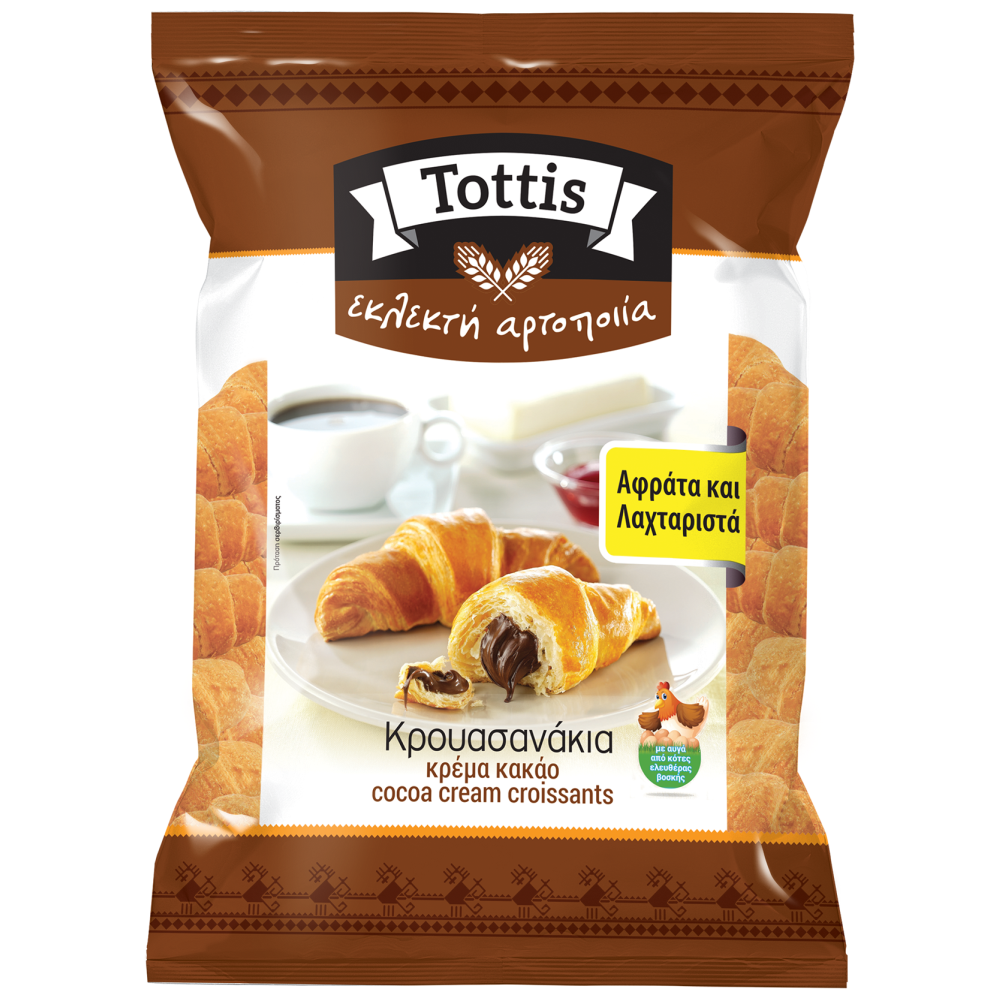 Tottis Εκλεκτή Αρτοποιΐα Κρουασανάκια Με Κακάο 300gr