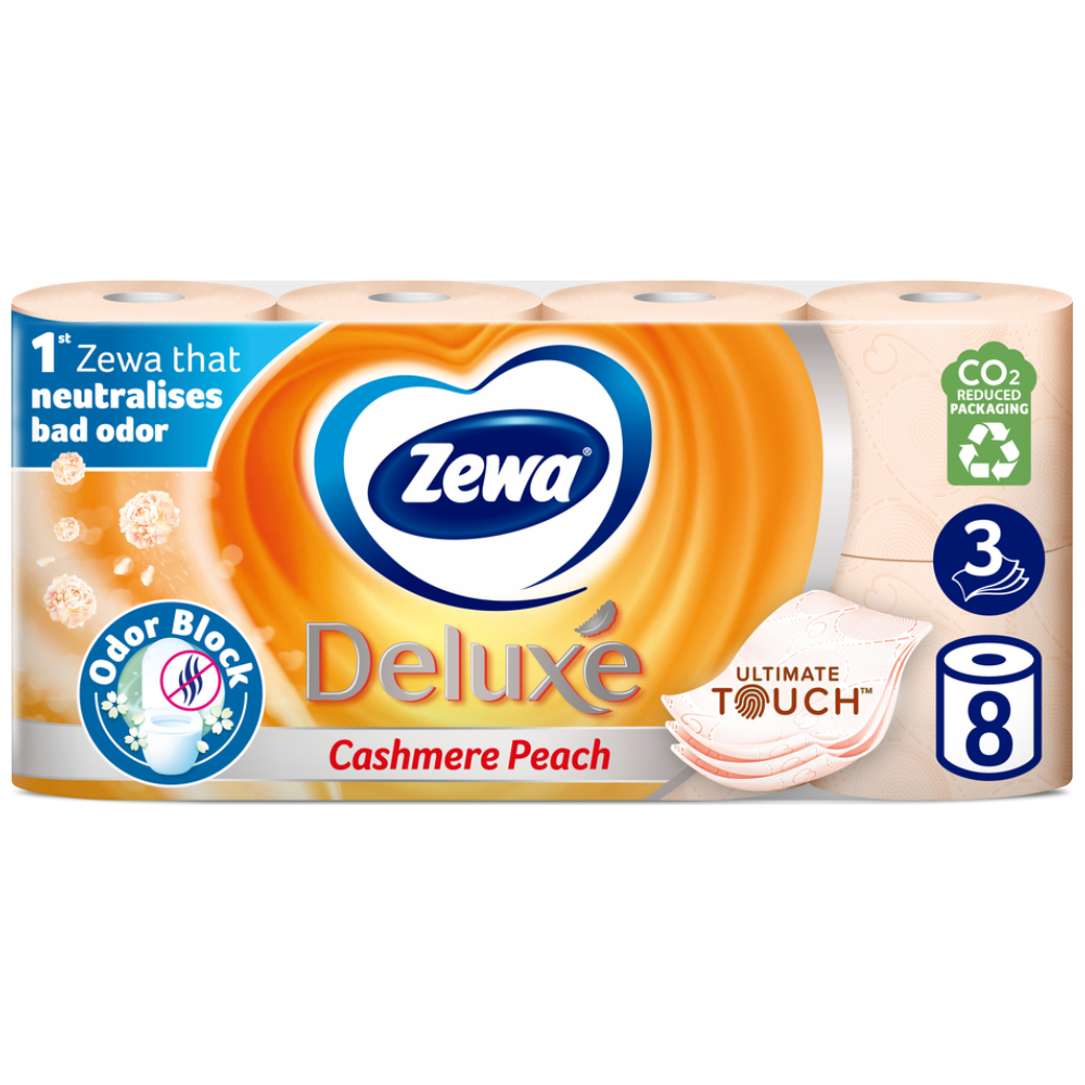 Zewa Deluxe Χαρτί Υγείας Peach 3φύλλων 8άρι 0,704kg