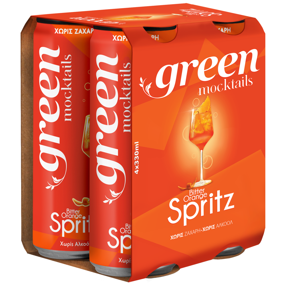 Green Mocktail Biter Orange Spritz Χωρίς Αλκοολ 4τεμ