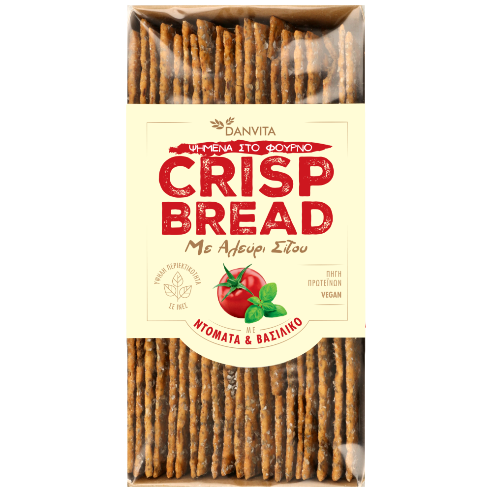 Crisp Bread Ντομάτα & Βασιλικό 130gr