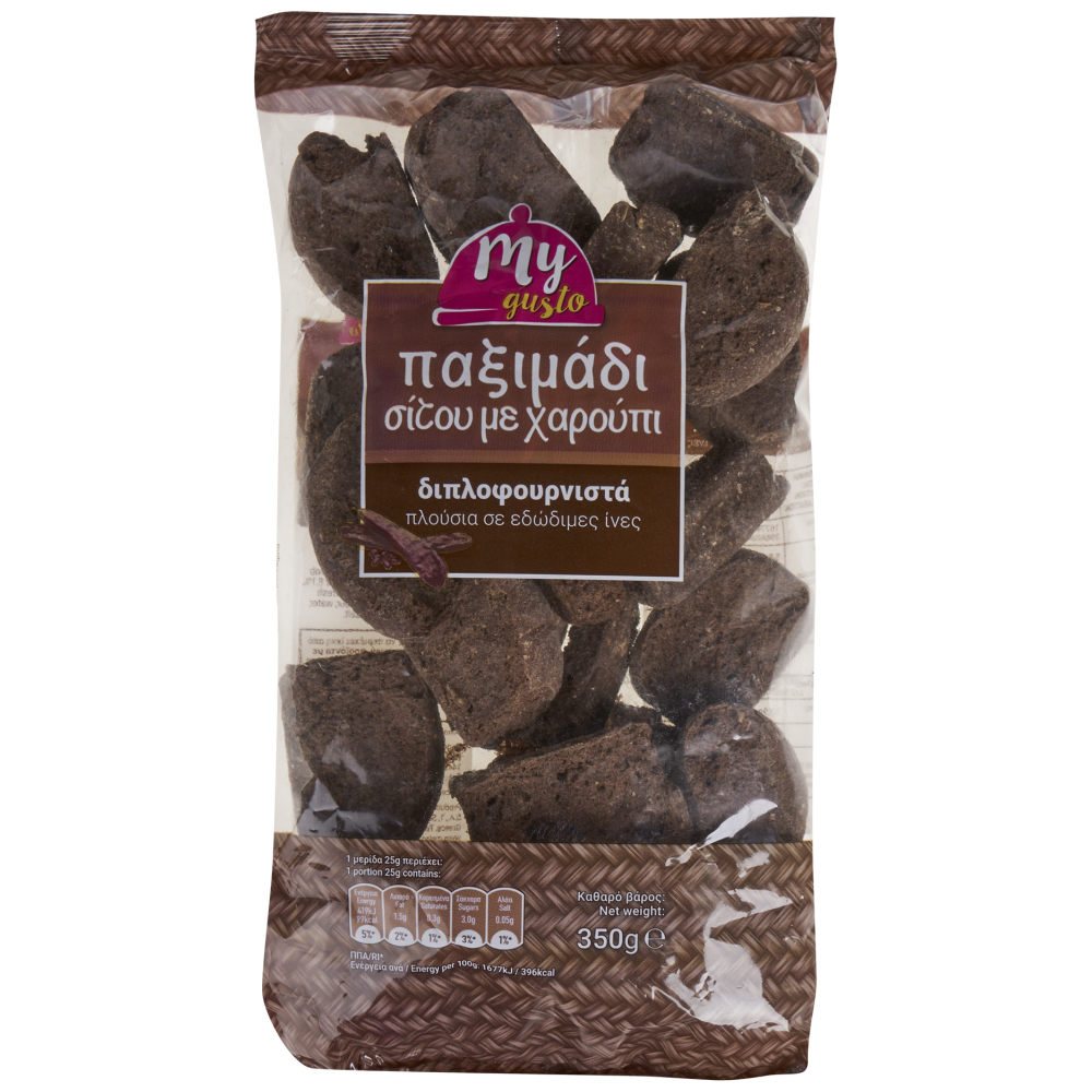 My Gusto Παξιμάδι Με Χαρούπι 350gr