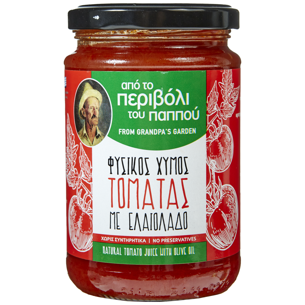 Το Περιβόλι Του Παππού Φυικός Χυμός Τομάτας Με Ελαιόλαδο 300gr