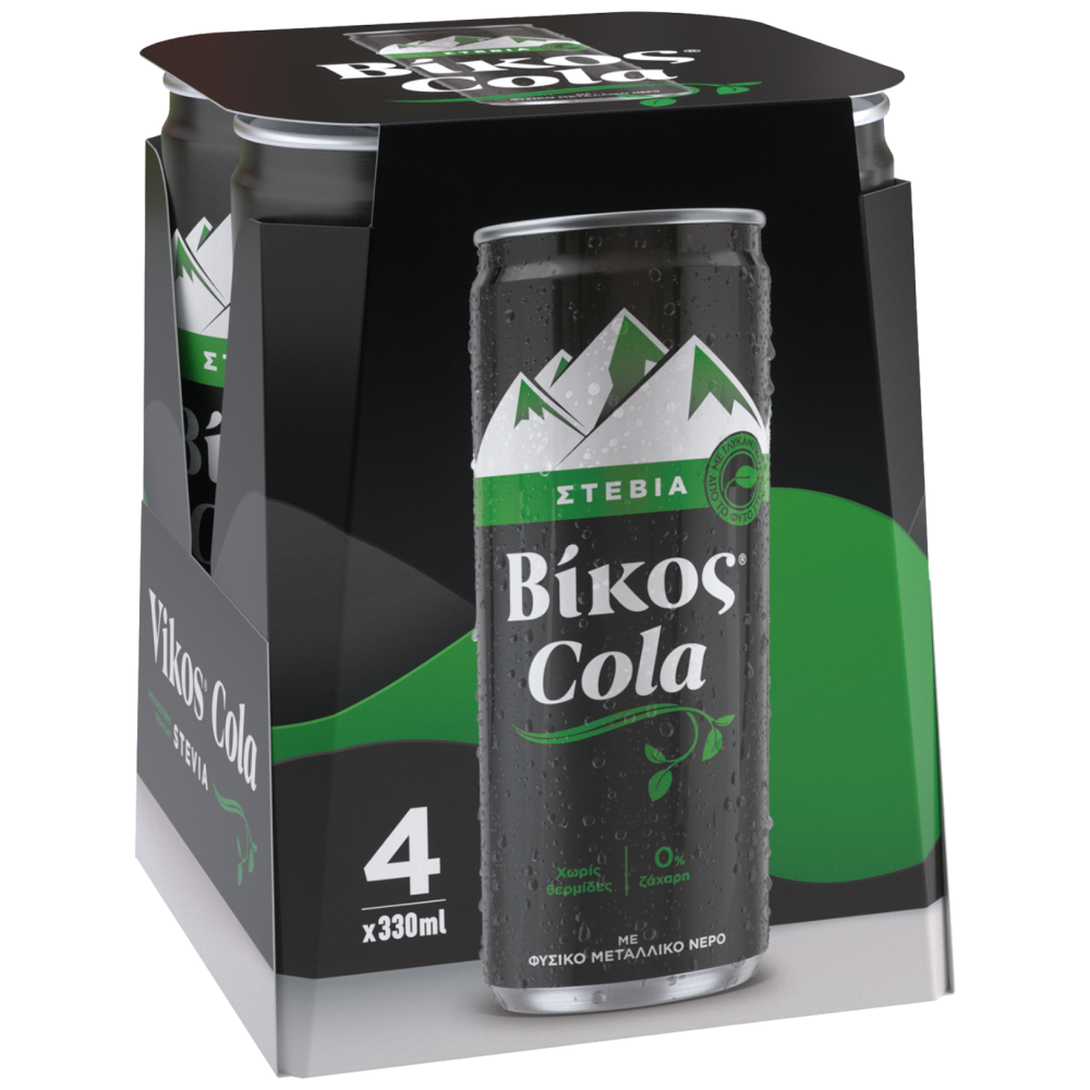 Βίκος Cola Stevia 4x330ml