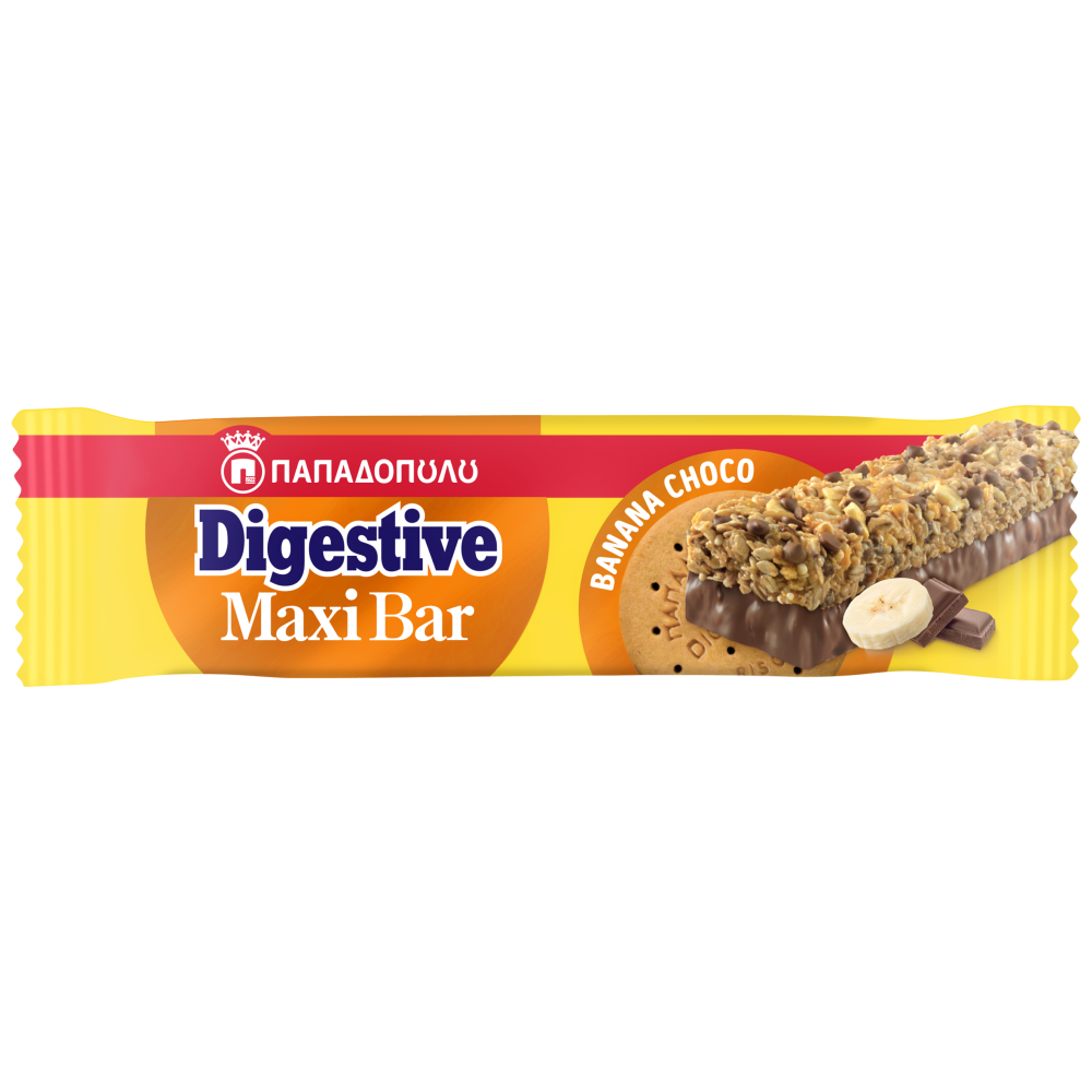 Παπαδοπούλου Digestive Maxi Bar Μπανάνα 50gr