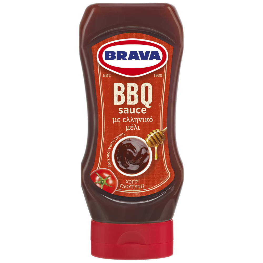 Brava BBQ Sauce Με Τσίλι Top Down 420gr