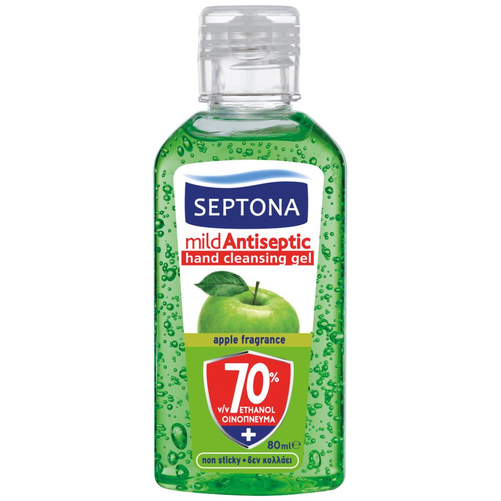 Septona Αντισηπτικό Gel Χεριών Πράσινο Μήλο 80ml