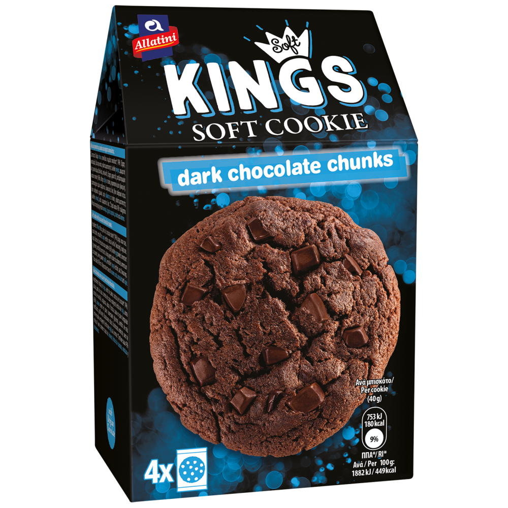 Kings Soft Cookie Dark Chocolate Chunks 160gr