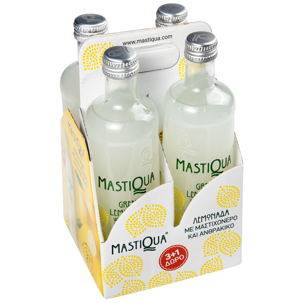 Mastiqua Ανθρακούχο Νερό Με Λεμόνι 330ml 3+1 Δώρο