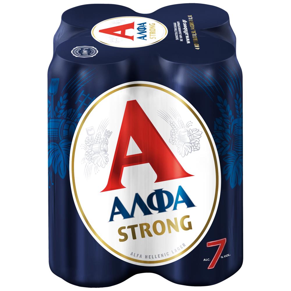 Άλφα Strong Μπίρα Lager Κουτί 4x500ml