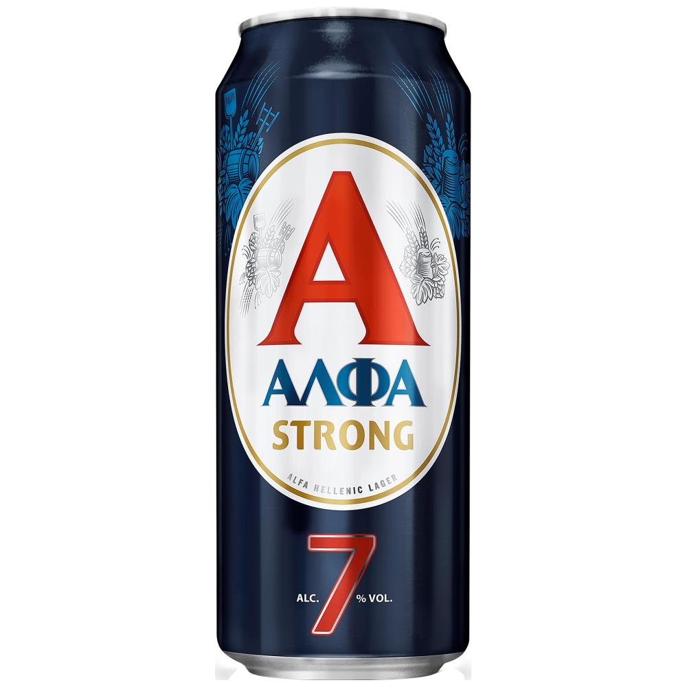 Άλφα Strong Μπίρα Lager Κουτί 500ml